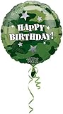 Anagram International Hx Camouflage Birthday Foil Balloon, Multicolor