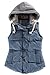 Pink Queen Womens Winter Sleeveless Detachable Hooded Padded Vest Waistcoat