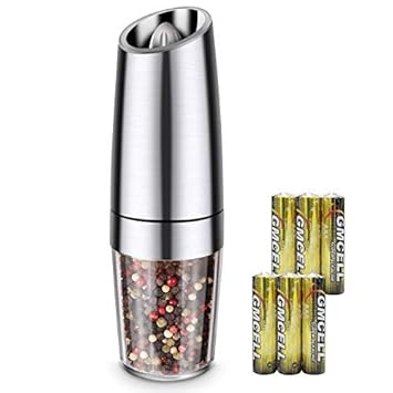 Molinillo eléctrico de sal y pimienta, 100 ml, molinillo de ...