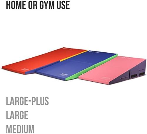 Greatgymats Large Folding and Non-Folding Gymnastics Incline Cheese Wedge Skill Shape Tumbling Mat or Gym Octagon Tumbler Mats for Kids Exercise