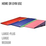 Greatgymats Large Folding and Non-Folding Incline Gymnastics Mat Cheese Wedge Skill Shape Tumbling Gym Mats or Octagonal Mat for Kids Play Exercise