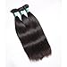 Msbeauty Hair Brazilian Remy Hair Silky Straight 3 Bundles Grade 5A Unprocessed Virgin Human Hair Weave Weft Mixed Length(14 16 18) Natural Color Tangle-free