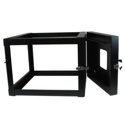 6U Hinged Open Frame Wall Mount Network Rack 4Post 22