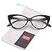 Pro Acme Vintage Inspired Fashion Mod Chic High Pointed Clear Lens Cat Eye Glasses (Black)