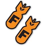AK Wall Art F Bombs Orange Set of 2 Vinyl Sticker - Car Window Bumper Laptop - Select Size