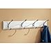 InterDesign Paris Wooden Wall Mount 4-Hook Entryway Storage Rack for Jackets, Coats, Hats, Scarves, 22