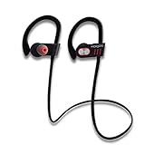 Holigoo Bluetooth Headphones Wireless Earbuds 4.1 Sports Sweatproof Earphones, Premium Sound with Bass Noise Reducing, AptX Pure Sound, Secure Fit Bluetooth Headset for Running, Workout and Gym(Black)
