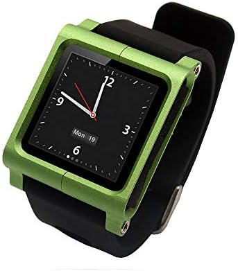 TansyShop Multi-Touch Aluminum Watch Band Cover Case for Apple iPod Nano 6th Generation 8GB 16GB OEM (Green)