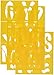 Darice 121728 Upper Case Alphabet Stencils for Posters, 3.5-Inch