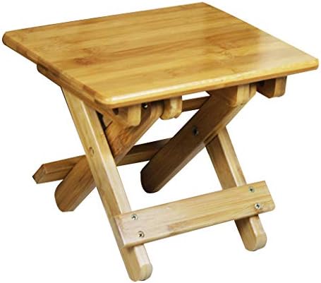 Wolaoma Bamboo Folding Stool Multifunction Chair (color : Yellow, Size : 25 * 20.5 * 20cm)