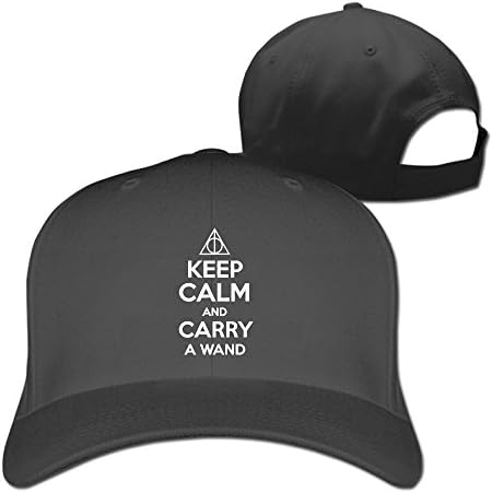 YYQON Peaked Cap Keep Calm and Carry A Wand Sportsdrawing Golf Running Fishing Baseball Cap Mesh Hat