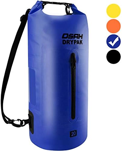 OSAH DRYPAK Floating Waterproof Dry Bag Backpack 5L 10L 15L 20L 30L Long Adjustable Shoulder Strap for Boating Kayaking Camping Travel Hiking Swimming Surfing Rafting Beach Fishing Water Sports