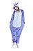 Griong Fit Snug Adult Onesie Costume Pajamas, Unisex Flannel Cosplay Animal One Piece Halloween Sleepwear Homewear Blue