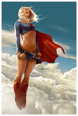 Hot Girls of Marvel v4 Super Girl 12x18 Metal Poster