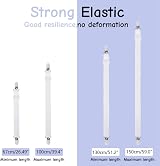 Fuyamp 4Pcs Adjustable Bed Sheet Straps, Max Length 152cm, White view 2