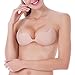 Strapless Self Adhesive Plunge Bra Push up Invisible Backless Sticky Bras (C, Unde)