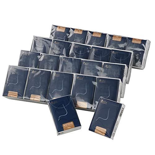 Morcte Soft 4-Ply Facial Tissues, Unscented Pocket Packs Tissues, Pack of 120