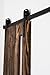 USA Made 8 ft Sliding Wood Barn Door Hardware Kit Artisan Hardware Classic Barndoor System with 8ft Track (Black)