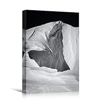 Canvas Wall Art Expressive Landscape Chic Dramatic Duotone Hallway Landscape Mountain Photography - 12x18 inches