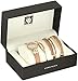 Anne Klein Women's AK/2684DTST Diamond-Accented Gold-Tone and Dark Tan Leather Strap Watch and Bracelet Set