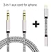 Aux Cord for iPhone,3.5mm Aux Cable for iPhone 7/X/8/8 Plus/XS Max/XR to Car Stereo or Speaker or Headphone Adapter, Support The Newest iOS 11.4/12 Version or Above (Blue)