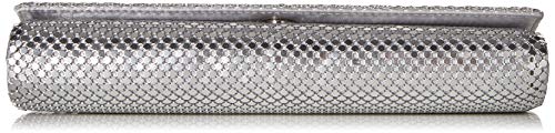 Jessica McClintock Women's BRE Mesh E/W Clutch, Silver - Thumbnail 4