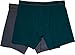 adidas Men's Relaxed Performance Stretch Cotton Boxer Briefs Underwear (2-Pack), Onix/Mystery Green, Large