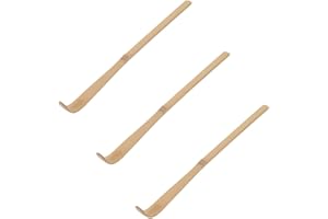 3Pcs Matcha Scoop Bamboo, Bamboo Matcha Scoop Japanese Chashaku Hooked Green Tea Spoon 18cm Tea Ceremony Utensils for Tea Lov