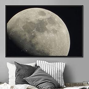signwin Framed Canvas Wall Art Lunar Eclipse Aerial...