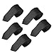 FOMANN Mens Skinny Tie Wholesale Lot of 5 Mens Solid Color Neckties 2 Inch (Black)
