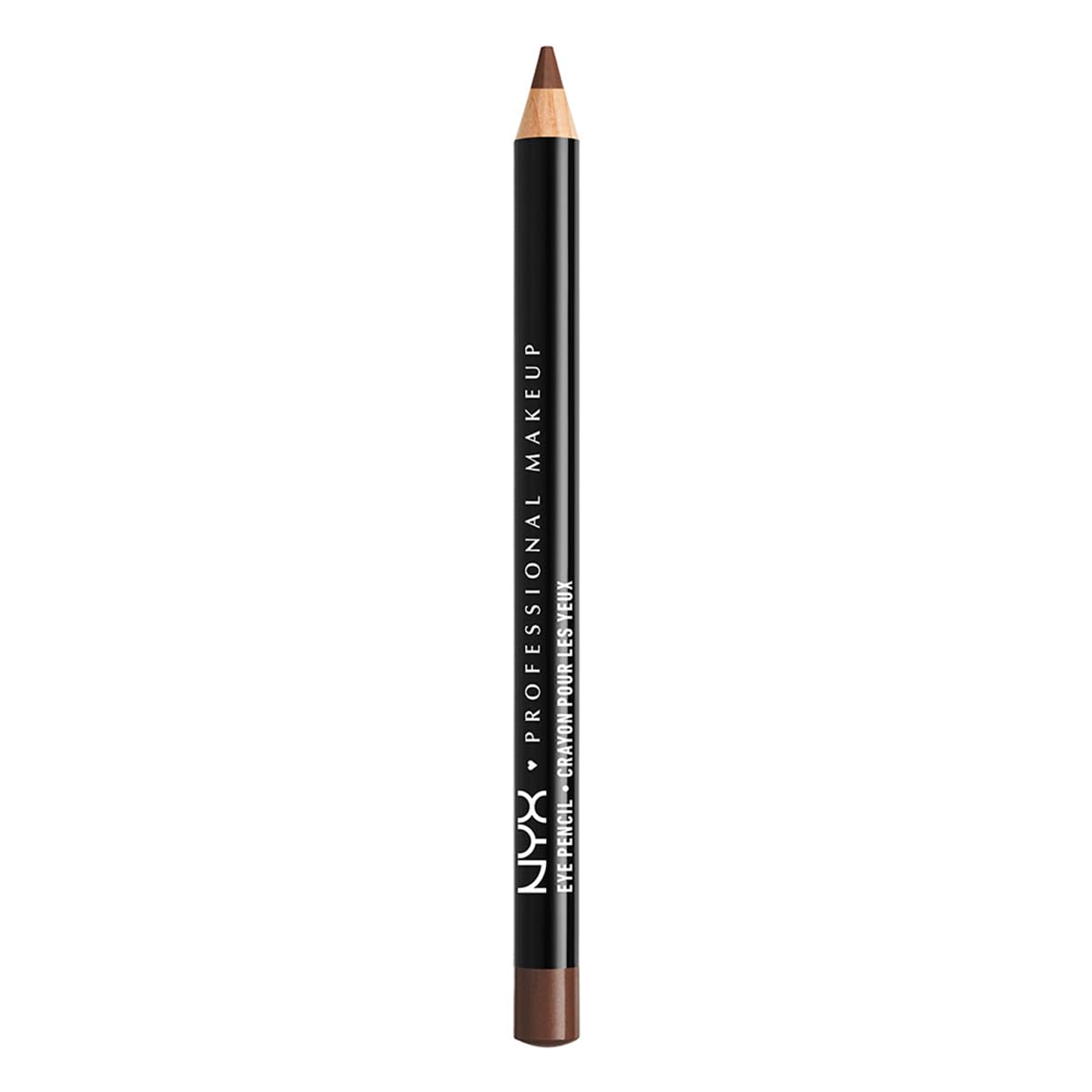 NYX Professional Makeup Slim Eye Pencil, Creamy Long-Wearing Eyeliner with Bleed-Resistant Formula, Precise Sharpenable Tip for Defined Eye Looks, Shade: 903 Dark Brown