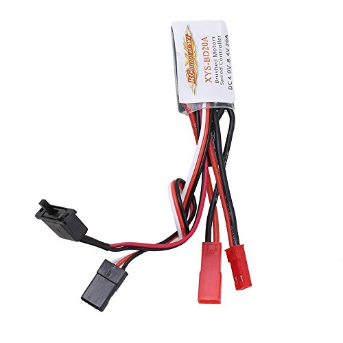 Mxfans RC 1:16 1:18 Multi-color 20A Programmable ESC Brush Reverse Speed Controller With Brake For 130/180/260/280/380 Motor Upgrade