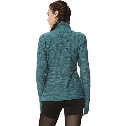 campus sutra women netted thumb hole sports jacket green