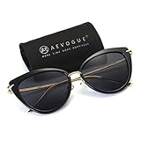 AEVOGUE Sunglasses For Women Cat Eye Frame Metal Temple Brand Designer AE0269