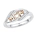 OrliverHL Fashion Love Mom Heart Diamond Zircon Ring Mom's Gift on Birthday Mother's Day Jewelry,6#