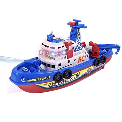 Electric Boats for Kids, Children's Electric Fire Boats Creative Music Water Jet Model Toy Boats
