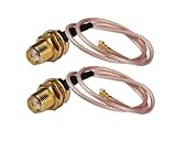 DHT Electronics 2PCS 20CM SMA Female to U.FL IPX IPEX WiFi Cable for U.FL Mini PCI Card
