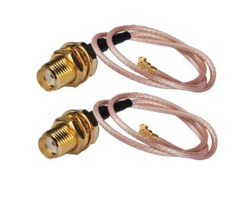 DHT Electronics 2PCS 20CM SMA Female to U.FL IPX IPEX WiFi Cable for U.FL Mini PCI Card