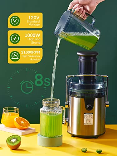 Dropship 1000W Centrifugal Juicer Juice Extractor With 2 Speeds 3.6in