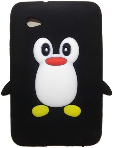 DE Cute 3D Cartoon Animal Series Samsung P3100 Case New Black Penguin Shape Style Soft Silicone Rubber Case Protective Cover for Samsung Galaxy Tab 2 7.0 P3100