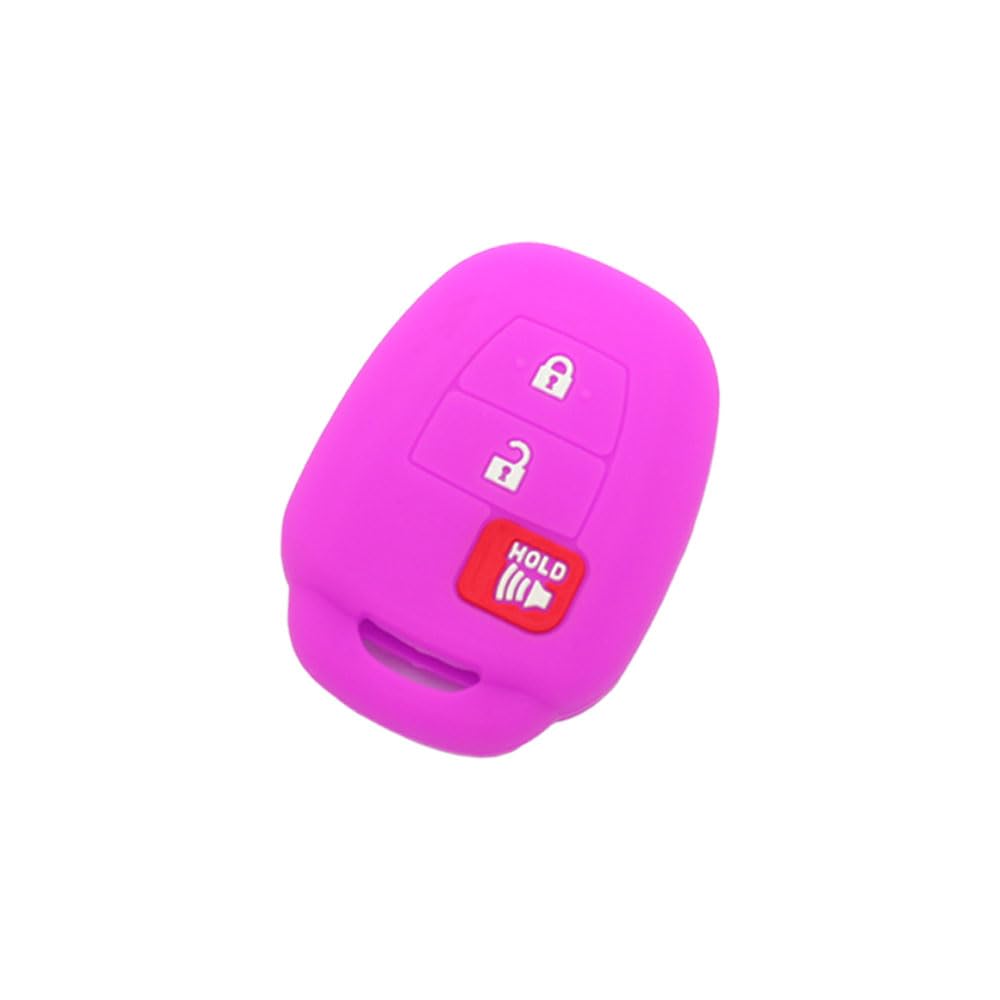 BROVACS Silicone Cover Protector Case Holder Skin Jacket Compatible with TOYOTA SCION 3 Button Remote Key Fob 2+1 BTN CV2425 Purple