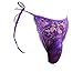 aishani SISSY pouch panties men's silky lace bikini briefs underwear sexy for men (XL purple)