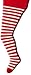 Jefferies Socks Girl's 2-6X Stripe Tights, Red/White, 2-4 Years