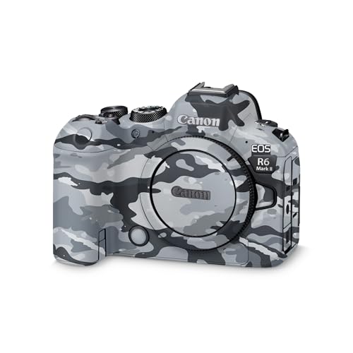 Camera Skin Compatible with Canon EOS R6 Mark II Camera (2022) - Gray Camouflag…