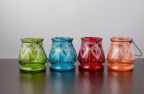 Bohemian Decor Moroccan Hanging Lanterns Outdoor Lighting - Set of 4
