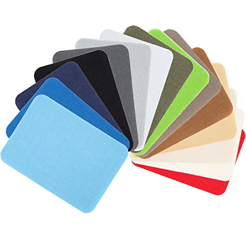 GYGYL 15Pcs 100% Cotton Iron-on Patches, Repair Patches for Clothing, Iron on for Inside Jeans and Clothing Repair (Mixed Color )