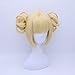 Xingwang Queen Women Gilrs' Lonita Party Wigs Anime Yellow Blonde Cosplay Wig with Bun free Cap