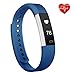Fitness Tracker, MoreFit Slim Heart Rate Touch Screen Activity Tracker Wireless Smart Bracelet Pedometer (Silver-blue)