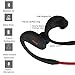 Otium Power Workout Bluetooth Headphones, CVC 6.0 Noise Cancellation, Stereo Bass Sound with Mic, IPX4 Sweatproof Wireless In-Ear Earphones for Sports, Running, Gym (Red)