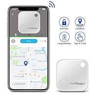 Key Finder, TBMax Smart Tracker Bluetooth GPS Locator with App for Phones, Anti-Lost Item Finder, Slim Wallet Luggage Tracker